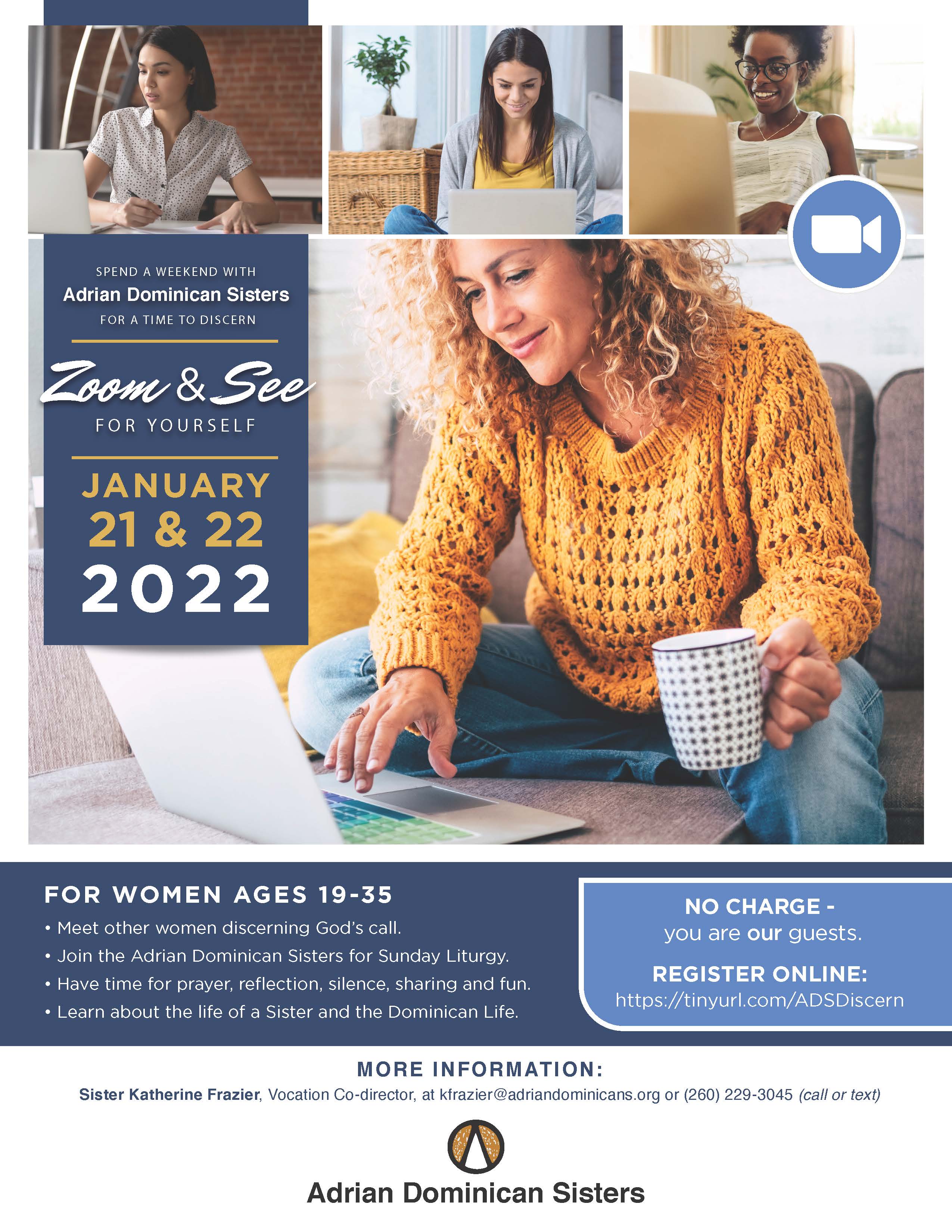 flyer for Zoom and See event January 21-22, 2022