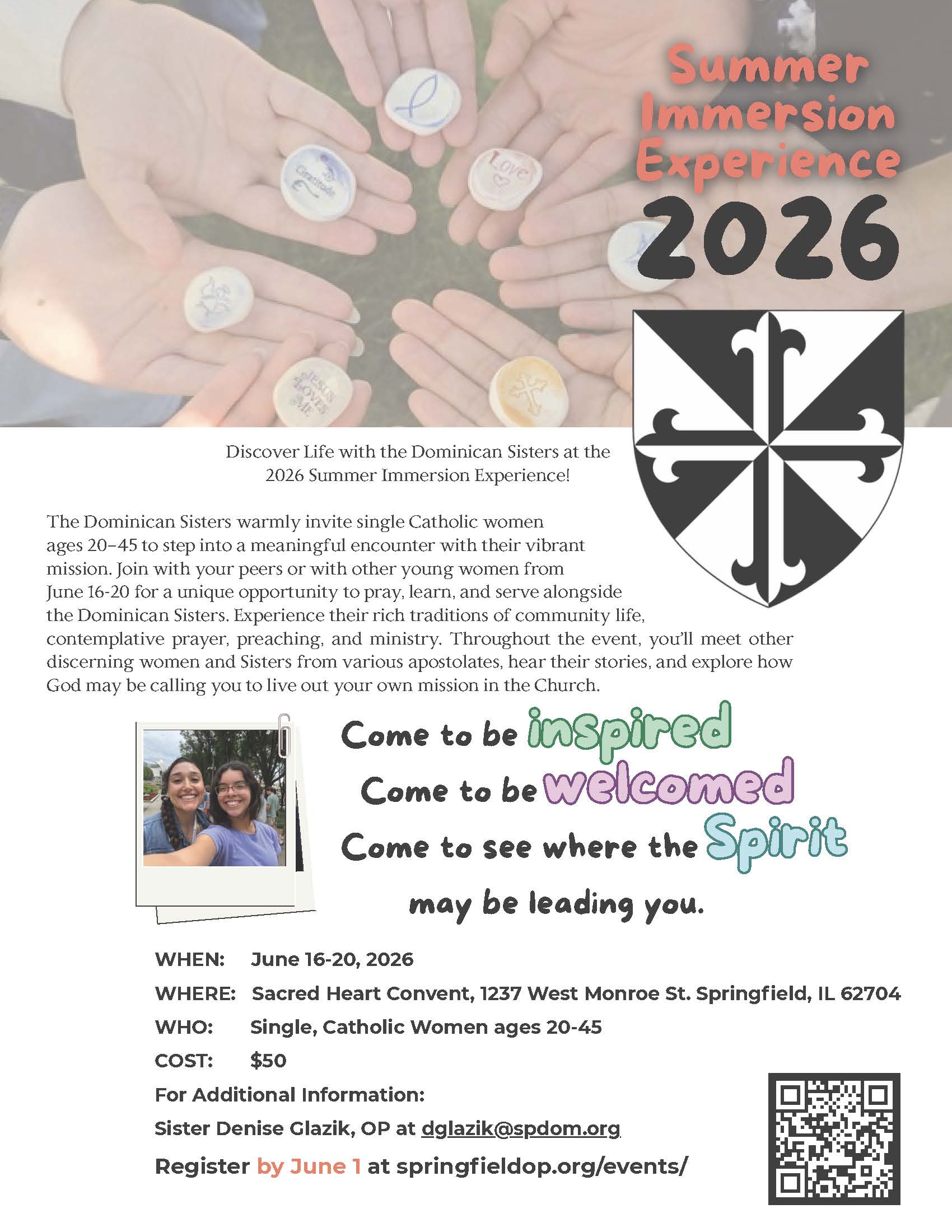 2026 Summer Immersion Experience Flyer