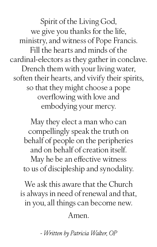 text of prayer for election of new pope text of prayer for election of new pope